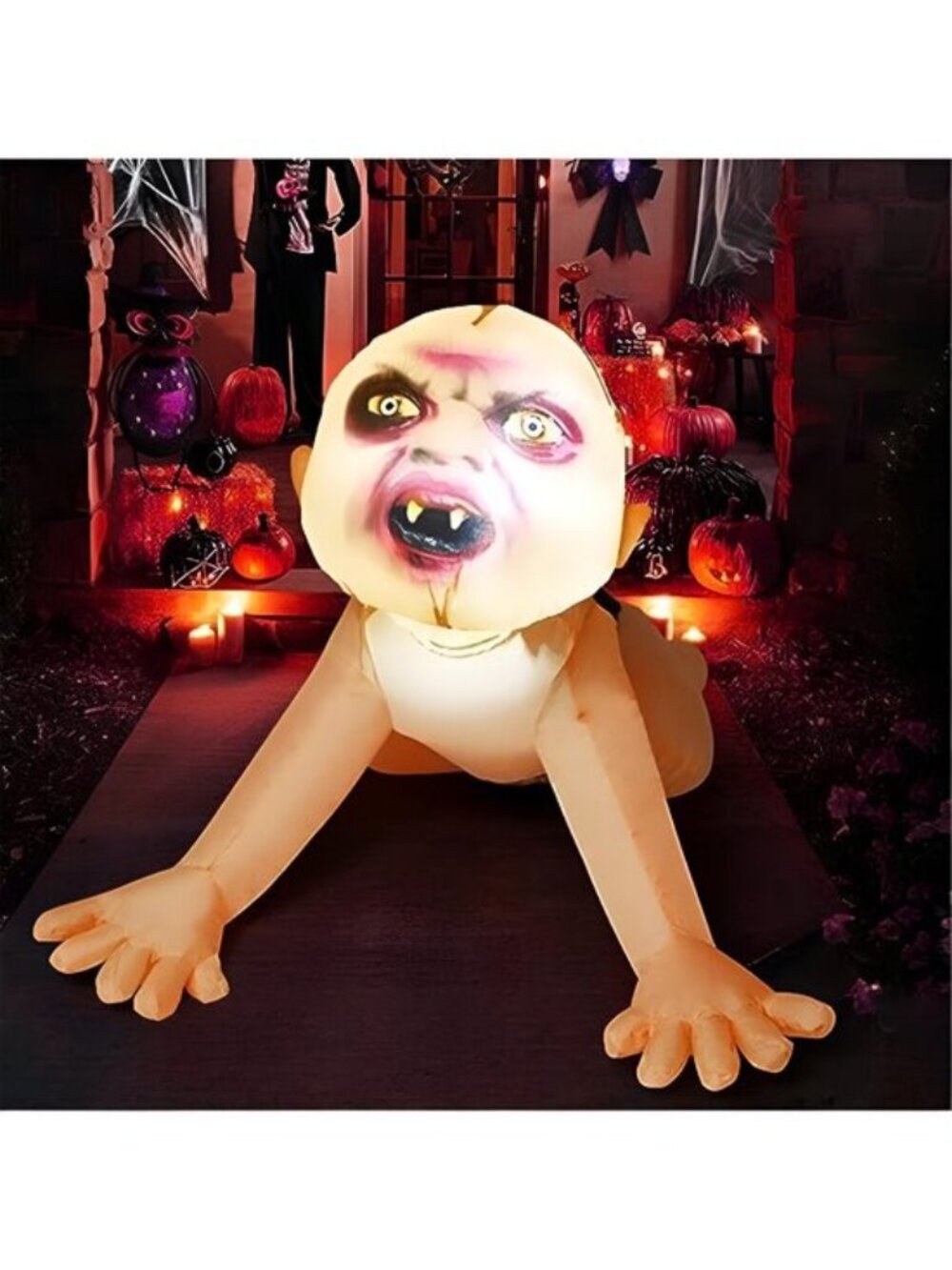 4 FT Halloween Inflatable Zombie Outdoor Decorations Blow Up Yard Scary